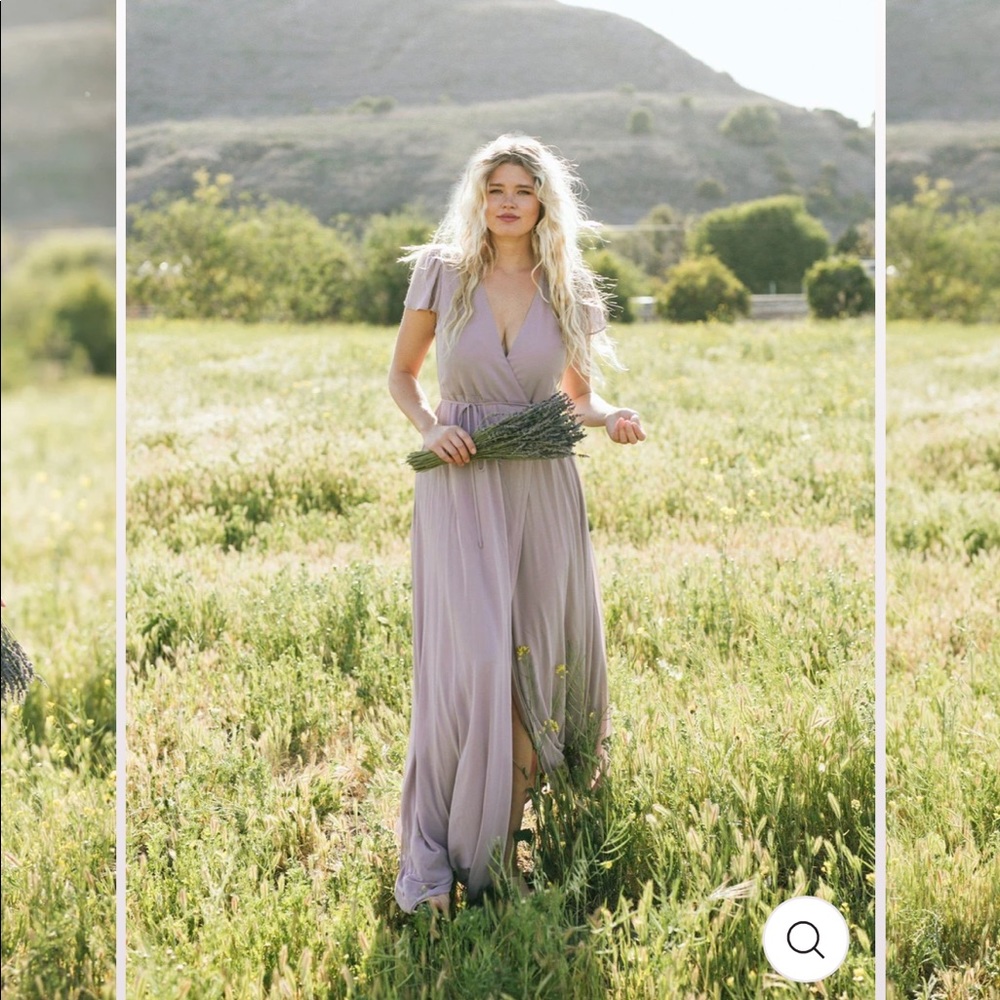 Morning Lavender Wrap Dress